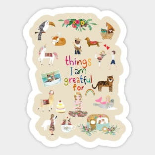 Things I am greatful for Sticker